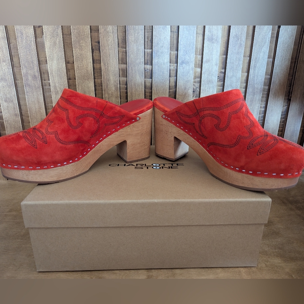 Charlotte Stone Ramos Clog - Pimento (Red) - Picture 6 of 13